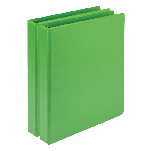 Samsill Plant-Based 1 Inch Durable Round Ring, Made in USA, View Binder, Eco-Friendly, USDA Certified Biobased, 2 Pack, Lime Green