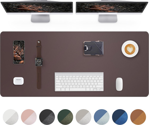 Large Desk Mat 55"x24" - Premium Non-Slip Desk Pad, Waterproof and Scratch-Resistant Office Desk Protector, Large Desk pad Workspace Mat for Home and Office(Coffee)