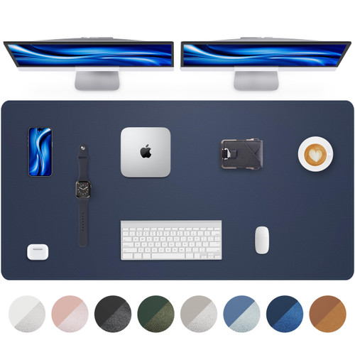 Large Desk Mat 55"x24" - Premium Non-Slip Desk Pad, Waterproof and Scratch-Resistant Office Desk Protector, Large Desk pad Workspace Mat for Home and Office(Midnight Blue)