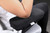 Aloudy Ergonomic Memory Foam Office Chair Armrest Pads, Comfy Gaming Chair Arm Rest Covers for Elbows and Forearms Pressure Relief(Set of 2), Stretch Fit, Black