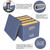 Oterri File Organizer Box,Filing Box with Lid,File Box for Letter/Legal File Folder Storage, Portable Hanging File Box for Office/Decor/Home,1 Pack,Blue-Box only