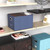 Oterri File Organizer Box,Filing Box with Lid,File Box for Letter/Legal File Folder Storage, Portable Hanging File Box for Office/Decor/Home,1 Pack,Blue-Box only