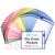 SUNEE 30 Packs Oversized Reusable Dry Erase Pocket Sleeves with 2 Rings, 10 Assorted Colors 10x14 Ticket Holders, Clear Plastic Sheet Protectors, Teacher School Classroom Supplies