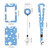 Lanyards for ID Badge Holder for Women Cute, Teacher Lanyard with ID Holder Clip,Retractable Keychain Badge Reel Heavy Duty, Teacher Nurse Work Office Gifts (#43Blue Daisy)