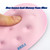 BRILA Ergonomic Memory Foam Mouse Wrist Rest Support Pad Cushion for Computer, Laptop, Office Work, PC Gaming - Massage Holes Design - Wrist Pain Relief (Pink Mouse Wrist Rest)