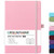 Graph Grid Paper Notebook/Journal - Classic Journal/Notebook with Ribbon Divider, Hardcover with Thick Paper, 5.3" x 8.26", Banded + Pen Holder +Inner Pocket - Pink