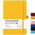 Blank Journal/Notebook - Classic Notebook/Journal with Ribbon Divider, Hardcover with Thick Paper, 5.3'' x 8.26'', Banded + Pen Holder +Inner Pocket - Yellow