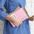 Blank Journal/Notebook - Classic Notebook/Journal with Ribbon Divider, Hardcover with Thick Paper, 5.3'' x 8.26'', Banded + Pen Holder +Inner Pocket - Pink