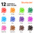 Shuttle Art Wet Erase Markers, 12 Colors 1mm Fine Tip Smudge-Free Markers, Use on Laminated Calendars,Overhead Projectors,Schedules,Whiteboards,Transparencies,Glass,Wipe with Water