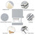 Ruled Notebook/Journal - Classic Lined Journal/Notebook, 5.3'' x 8.26'', Hardcover with Thick Paper, Banded + Pen Holder +Inner Pocket - Light Gray