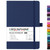 Ruled Notebook/Journal - Classic Lined Journal/Notebook, 5.3'' x 8.26'', Hardcover with Thick Paper, Banded + Pen Holder +Inner Pocket - Dark Blue