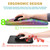 Hokafenle Ergonomic Mouse Pad Wrist Support with Massage Design, Wrist Rest Pain Relief Mousepad with Memory Foam&Non-Slip PU Base, Mouse Pads for Wireless Mouse & Desk (12x8 inch,Rainbow Bubble)