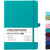 Graph Grid Paper Notebook/Journal - Classic Journal/Notebook with Ribbon Divider, Hardcover with Thick Paper, 5.3" x 8.26", Banded + Pen Holder +Inner Pocket - Cyan