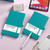 Graph Grid Paper Notebook/Journal - Classic Journal/Notebook with Ribbon Divider, Hardcover with Thick Paper, 5.3" x 8.26", Banded + Pen Holder +Inner Pocket - Cyan