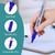 EXTRIC Permanent Markers Blue, 12 Count Fine Point Markers, Quick Drying, Works on wood, Paper, Plastic, Metal and Glass, for Home, Office and School