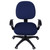 Smiry Stretch Jacquard Office Computer Chair Covers, Removable Washable Universal Desk Rotating Chair Slipcovers Protector, Seat + Backrest Cover, Navy Blue