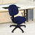 Smiry Stretch Jacquard Office Computer Chair Covers, Removable Washable Universal Desk Rotating Chair Slipcovers Protector, Seat + Backrest Cover, Navy Blue