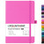 Ruled Notebook/Journal - Classic Lined Journal/Notebook, 5.3'' x 8.26'', Hardcover with Thick Paper, Banded + Pen Holder +Inner Pocket - Raspberry