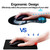 DOOKE Ergonomic Mouse Pad with Wrist Support and Coaster,Mouse Pads with Non-Slip PU Base for Home Office Working Studying Easy Typing & Pain Relief Moonlight