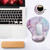 DOOKE Ergonomic Mouse Pad with Wrist Support and Coaster,Mouse Pads with Non-Slip PU Base for Home Office Working Studying Easy Typing & Pain Relief Purple Marbling