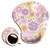 Ergonomic Mouse Pad with Wrist Support and Coaster,Mouse Pads with Non-Slip PU Base for Home Office Working Studying Easy Typing & Pain Relief Daisy Blossom