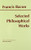 Selected Philosophical Works (Bacon) (Hackett Publishing Co.)