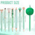 WEMATE 8Pcs Ballpoint Pens Set Metal Crystal Diamond Pen Glitter Pen for Journaling Green Pen Bling in Black & Blue Ink Pretty Cute Pens Fancy Pens Gifts for Women Wedding School Office Desk(Green)