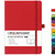 Ruled Notebook/Journal - Classic Lined Journal/Notebook, 5.3'' x 8.26'', Hardcover with Thick Paper, Banded + Pen Holder +Inner Pocket - Red