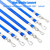 LOCONHA Lanyards for Id Badges Lanyards Safety Badge Lanyard 36" with Swivel Hook (Blue100 Pack)