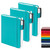 feela 3 Pack Pocket Notebook Journals with 3 Black Pens, A6 Mini Cute Small Journal Notebook Bulk Hardcover College Ruled Notepad with Pen Holder for Office School Supplies, 3.5x 5.5, Emerald