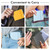 feela Pocket Notebook Journals, Mini Cute Small Hardcover College Ruled Notepad Office School Supplies, with 3 Black Pens, 3.5x 5.5, 3 Pack, A6, Solid Colors, Gray, Yellow, Light Blue