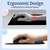 Tharney Ergonomic Mouse Pad with Wrist Rest Support, Mousepad with Comfortable Gel Wrist and Non-Slip PU Base for Pain Relief, Computer, Laptop, Office, Home (Waves)