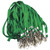 Beebel Lanyard Bulk Lanyards for Id Badges Flat Lanyard with Badge Clip Swivel Hook 50 Pack (Green)
