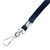 Navy Blue Lanyards 100 Pcs Lanyard for Id Badges Flat Lanyard with Badge Clip with J-Hook (Navy Blue)