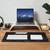 Extended Gaming Mouse Pad, Large Gaming Mouse Waterproof with Stitched Edges, Non-Slip Desktop Pad for Home and Office, Level Up Your 31.5x11.8 Inch (Black Wave)