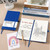Blank Journal/Notebook - Classic Notebook/Journal with Ribbon Divider, Hardcover with Thick Paper, 5.3'' x 8.26'', Banded + Pen Holder +Inner Pocket - Deep Blue