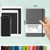Dotted Journal/Notebook - Dot Grid Hard Cover Notebook, Premium Thick Paper with Fine Inner Pocket, Black Smooth Faux Leather, Pen Loop, 5.3'' x 8.26'' - Gray