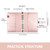 Sooez A5 Notebook Photocard Binder, 6 Budget Binder Ring Planner with Stylish Design, Loose Leaf Personal Organizer Binder Cover with Magnetic Buckle, PU Leather Binder with Macaron Colors (Rose Gold)
