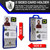 ID Stronghold - Pack of 5 - RFID Blocking Secure Badge Holder - Duolite 2 Card ID Holder - Poly Carbonate - Heavy Duty Plastic ID Badge Holder - USA Molded and Assembled - FIPS 201 Approved
