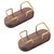 muso wood Business Card Holder for Desk, Wooden Creative Business Card Display for Desk, Wood Business Card Stand for Office, Tabletop (Walnut 2pack)