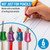 The Pencil Grip Metallic Grippers 6-Pack, Pencil Grips for Kids Handwriting, Ergonomic Pen Holder for Righties & Lefties, Writing Practice for Kids, Toddlers, Adults, Writing Tool with Finger Cushion
