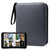 WOT I Trading Card Binder, 400 Pockets Card Binder Sleeves with Zipper, Double Sided Pockets Card Holder Carry Card Case for Baseball Card, Football Card