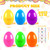 ROSAUI 3.5' Fillable Eggs, 24pc DIY Decorating Kit with 5 Gem Stickers, Empty Plastic Eggs - 6 Bright Colors - Easter Basket Stuffers