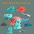 BEIGUO 4 Pack Jumbo Dinosaur Eggs with Take Apart Dinosaur Toys Building Toys for Kids Boys Girls Easter Basket Stuffers Gifts