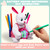 JOYIN Motorized Easter Egg Decorator Kit Spinner Easter Busy Pink Bunny Egg Whirler Decorating Machine with 10 Non-Toxic Markers for Kids Craft Activities