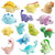 HAPTIME Mini Resin Animals, 14Pcs Mini Dinosaur Figures, Tiny Figures to Hide Miniature Figurines for Kids Adults, Treasure Box Toys for Classroom, Party Favors, Decorations for Fairy Gardens Offices