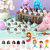 Bememo 25 Pcs Little Jesus Figures Original Design Mini Rubber Jesus Toys to Hide and Seek Religious Party Favors Sunday School Baptism Gifts (Macaron Color)