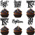 30PCS Black 18th Birthday Cupcake Toppers Glitter Eighteen Happy 18th Straight Outta 2007 Cupcake Picks for Cheers to 18 Years 18th Birthday Wedding Anniversary Party Decoration Supplies