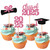 36 PCS 2025 Graduation Theme Cupcake Toppers Glitter Class of 2025 Diploma Graduation Cap Cupcake Picks 2025 Graduation Theme Party Cake Decorations Supplies Pink