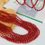 EOBOH 12PCS Bead Necklace, Red Christmas Beads Costumes Party Favors, 33" Beaded Necklace Festival Parade Throw Accessory Sets for Valentines Mardi Gras Christmas Celebrations Decorations